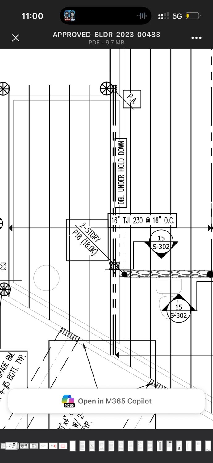 Structural plan showing coordination issue